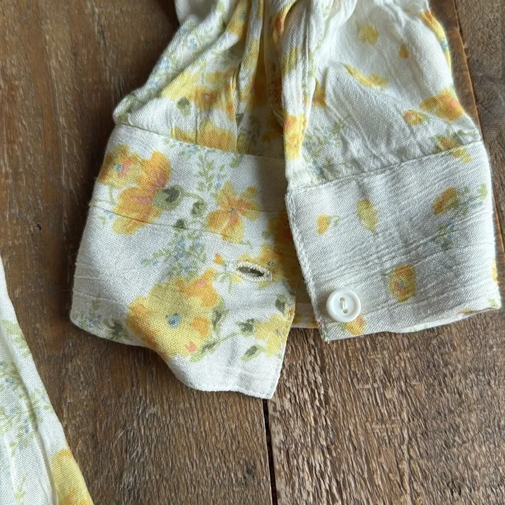 O'Neill Yellow Floral Blouse/Coverup